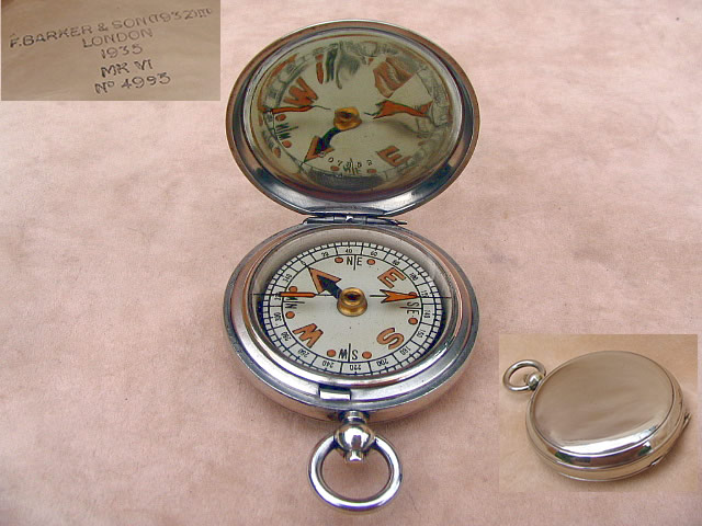 Barker & Son MK VI Officers style pocket compass
